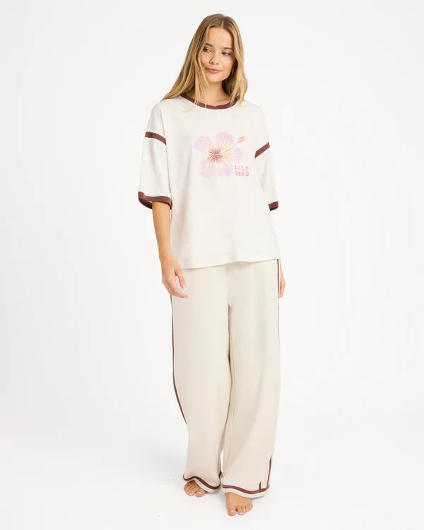 BILLABONG BACK TO IT WIDE LEG TRACKPANTS SALT CRYSTAL