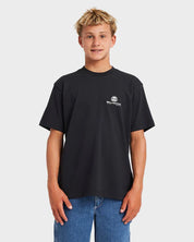 BILLABONG BIO WAVE OG T-SHIRT – BOYS 8-16 CLASSIC SURF GRAPHIC TEE BLACK