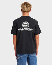 BILLABONG BIO WAVE OG T-SHIRT – BOYS 8-16 CLASSIC SURF GRAPHIC TEE BLACK
