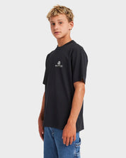 BILLABONG BIO WAVE OG T-SHIRT – BOYS 8-16 CLASSIC SURF GRAPHIC TEE BLACK