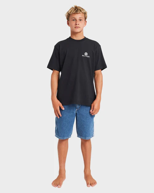 BILLABONG BIO WAVE OG T-SHIRT – BOYS 8-16 CLASSIC SURF GRAPHIC TEE BLACK
