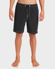 BILLABONG BONG FLY LAYBACK BOARDSHORTS – BOYS 8-16 ELASTIC WAIST BLACK