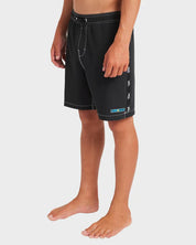 BILLABONG BONG FLY LAYBACK BOARDSHORTS – BOYS 8-16 ELASTIC WAIST BLACK