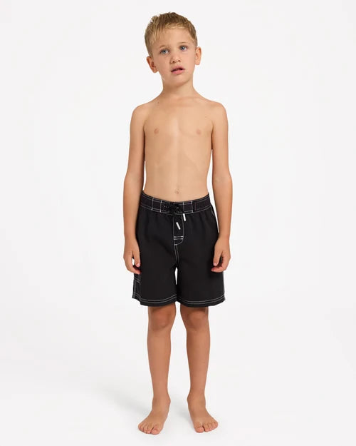 BILLABONG BOYS 2-7 GROMS THROW ON 13" BOARDSHORTS – BLACK