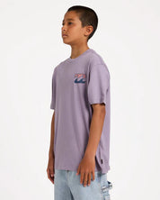 BILLABONG BOYS 8-16 CRAYON WAVE T-SHIRT – PURPLE ASH