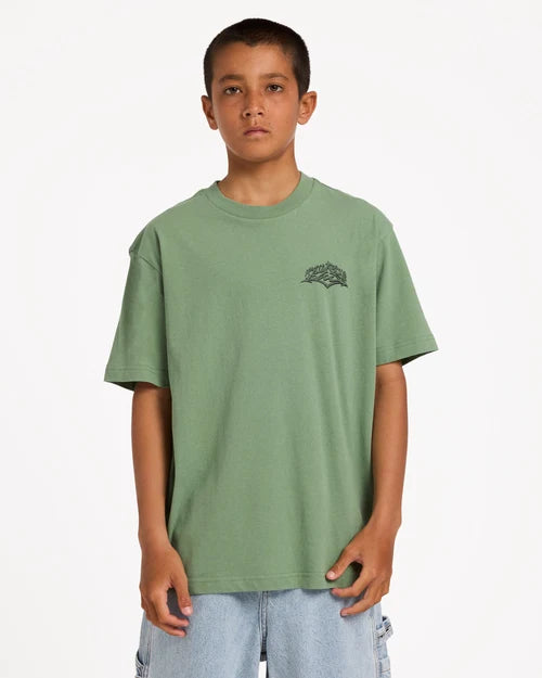 BILLABONG BOYS 8-16 REVERSE T-SHIRT – HEDGE GREEN