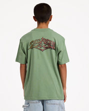 BILLABONG BOYS 8-16 REVERSE T-SHIRT – HEDGE GREEN