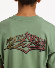 BILLABONG BOYS 8-16 REVERSE T-SHIRT – HEDGE GREEN