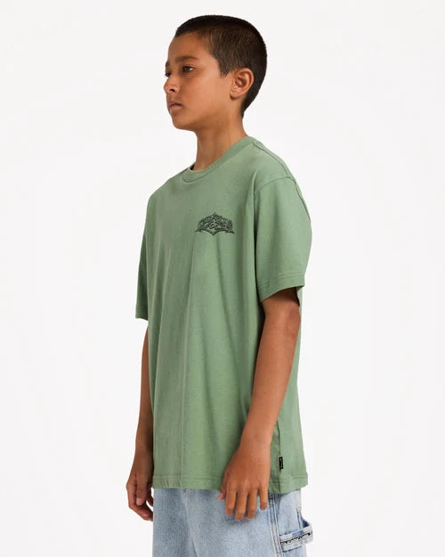 BILLABONG BOYS 8-16 REVERSE T-SHIRT – HEDGE GREEN