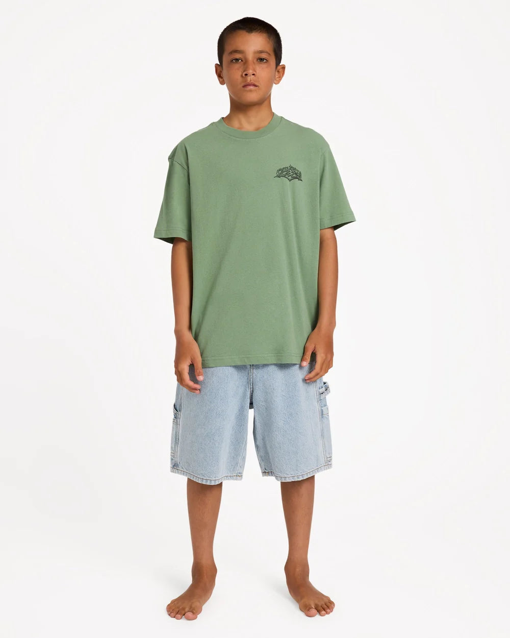 BILLABONG BOYS 8-16 REVERSE T-SHIRT – HEDGE GREEN
