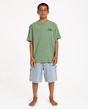 BILLABONG BOYS 8-16 REVERSE T-SHIRT – HEDGE GREEN