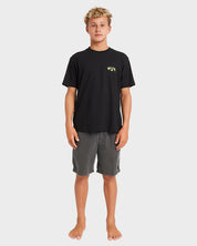 BILLABONG BOYS 8-16 WAX ARCH T-SHIRT (BLACK)
