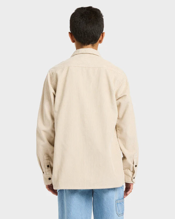 BILLABONG BOYS BONG DAYS CORDUROY LONG SLEEVE SHIRT STONE