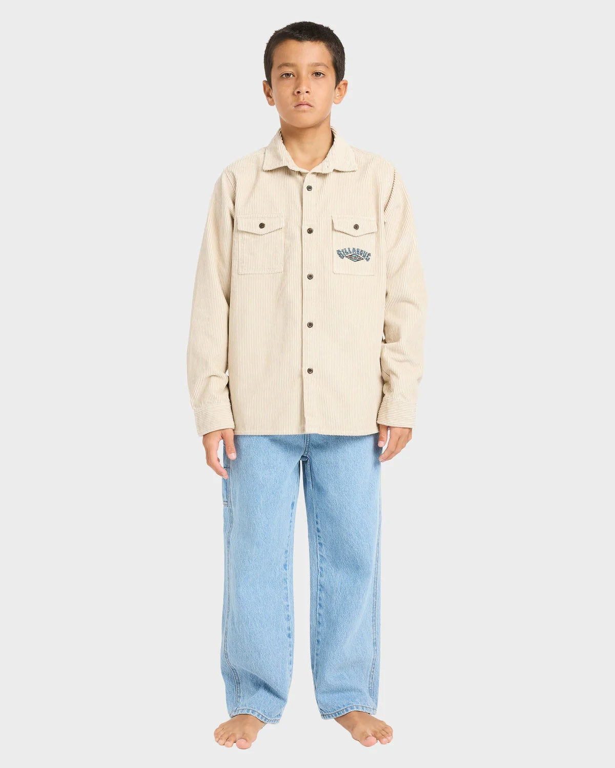 BILLABONG BOYS BONG DAYS CORDUROY LONG SLEEVE SHIRT STONE