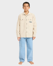 BILLABONG BOYS BONG DAYS CORDUROY LONG SLEEVE SHIRT STONE