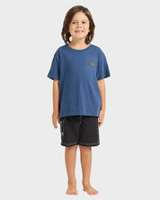 BILLABONG BOYS HERITAGE ARCH T-SHIRT KIDS SURF TEE NAVY 0-7