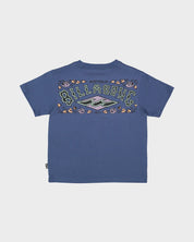 BILLABONG BOYS HERITAGE ARCH T-SHIRT KIDS SURF TEE NAVY 0-7