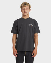 BILLABONG BOYS OTIS FLAG T-SHIRT – CHARCOAL