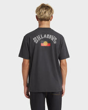 BILLABONG BOYS OTIS FLAG T-SHIRT – CHARCOAL