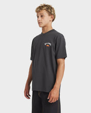 BILLABONG BOYS OTIS FLAG T-SHIRT – CHARCOAL