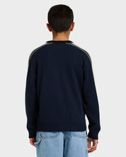 BILLABONG BOYS SCRIPT SWEATER NAVY
