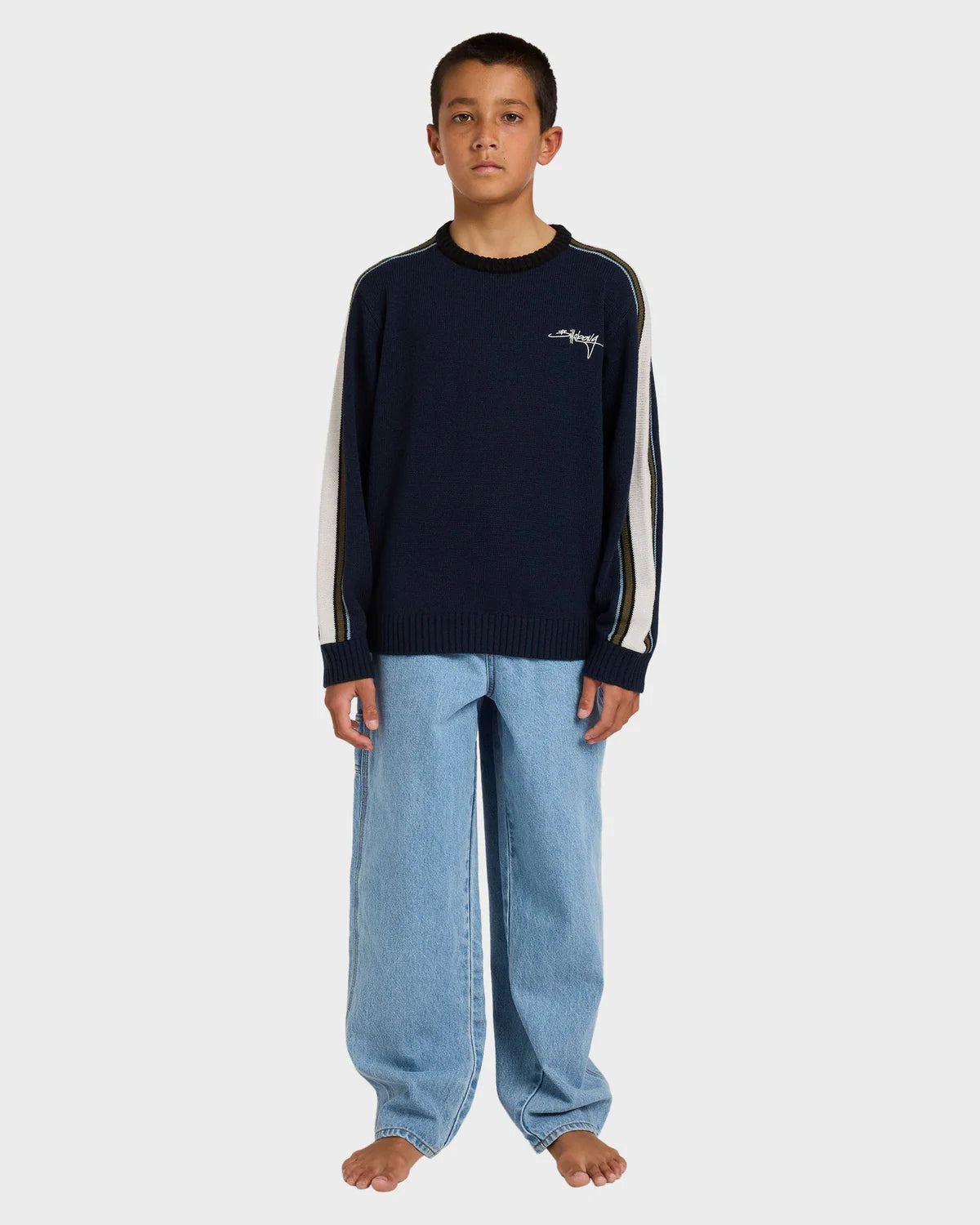 BILLABONG BOYS SCRIPT SWEATER NAVY