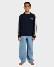 BILLABONG BOYS SCRIPT SWEATER NAVY