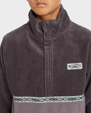 BILLABONG BOYS SPACE LOBSTER HALF ZIP FLEECE PULLOVER KIDS HOODIE WASHED BLACK 8-16