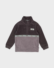 BILLABONG BOYS SPACE LOBSTER HALF ZIP FLEECE PULLOVER KIDS HOODIE WASHED BLACK