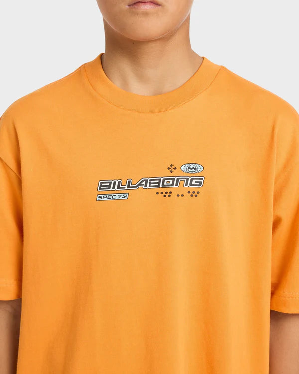 BILLABONG BOYS SPEC 73 SIGNAL T-SHIRT KIDS SURF TEE DUSTY ORANGE 8-16