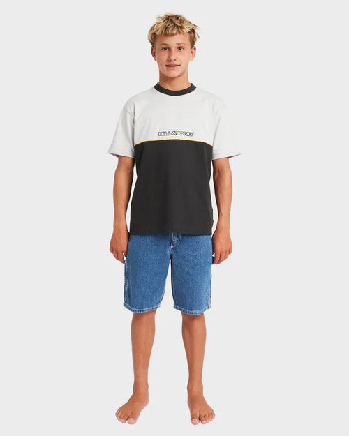 BILLABONG SPEC LEGACY OG T-SHIRT – BOYS 8-16 GRAPHIC SURF TEE SILVER