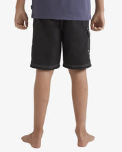 BILLABONG BOYS THROW ON BOARDSHORTS QUICK DRY SURF SHORTS ELASTIC WAIST BLACK