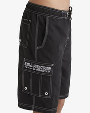 BILLABONG BOYS THROW ON BOARDSHORTS QUICK DRY SURF SHORTS ELASTIC WAIST BLACK