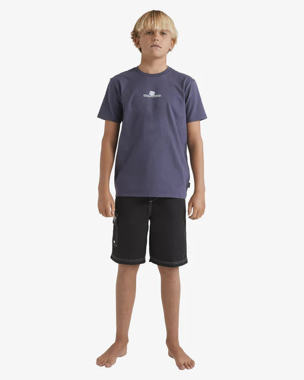 BILLABONG BOYS THROW ON BOARDSHORTS QUICK DRY SURF SHORTS ELASTIC WAIST BLACK