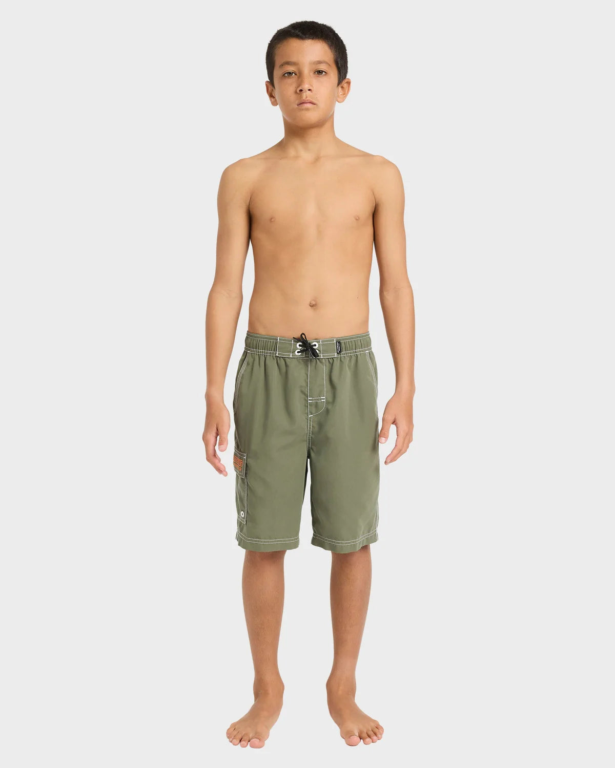 BILLABONG BOYS THROW ON BOARDHORTS CYPRESS GREEN SURF SWIM SHORTS