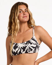 BILLABONG BY MY SIDE MIA D DD WOMENS BRALETTE BIKINI TOP SUPPORTIVE SWIM BLACK WHITE