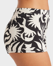 BILLABONG BY MY SIDE PALMA WOMENS SHORT BIKINI BOTTOM SURF SWIM BLACK WHITE