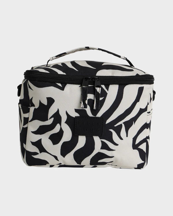 BILLABONG BY MY SIDE WOMENS LUNCHBOX INSULATED LUNCH BAG SURF STYLE BLACK WHITE