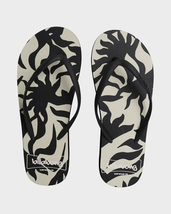 BILLABONG BY MY SIDE WOMENS THONGS COMFORTABLE SURF SANDALS BLACK