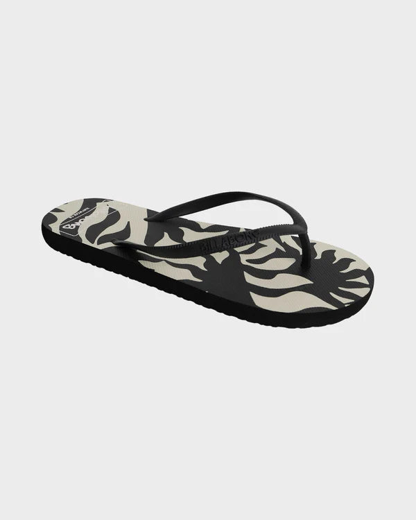 BILLABONG BY MY SIDE WOMENS THONGS COMFORTABLE SURF SANDALS BLACK