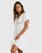 BILLABONG CAMDEN WOMENS MINI DRESS SUMMER CASUAL EVERYDAY DRESS SALT CRYSTAL