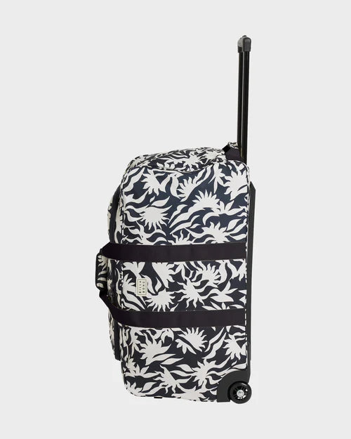 BILLABONG CHECK IN WOMENS LUGGAGE LARGE TRAVEL SUITCASE HOLIDAY WHITE BLACK