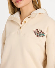 BILLABONG CLASSIC VIBES BUTTON DOWN FLEECE PULLOVER DOVE