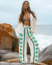 BILLABONG COASTAL CRUSH ELASTIC PANTS SALT CRYSTAL