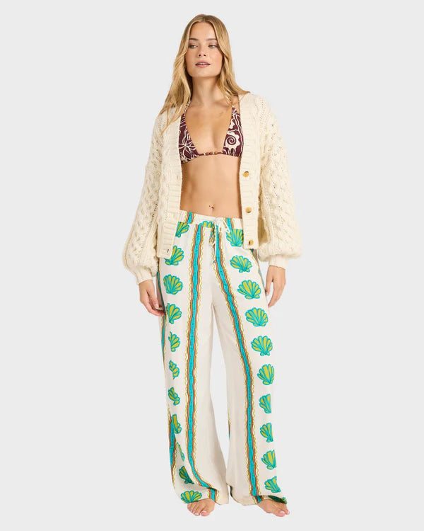 BILLABONG COASTAL CRUSH ELASTIC PANTS SALT CRYSTAL