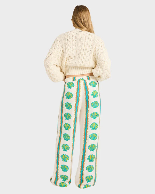 BILLABONG COASTAL CRUSH ELASTIC PANTS SALT CRYSTAL