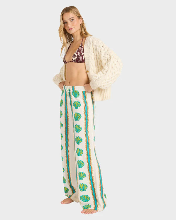 BILLABONG COASTAL CRUSH ELASTIC PANTS SALT CRYSTAL
