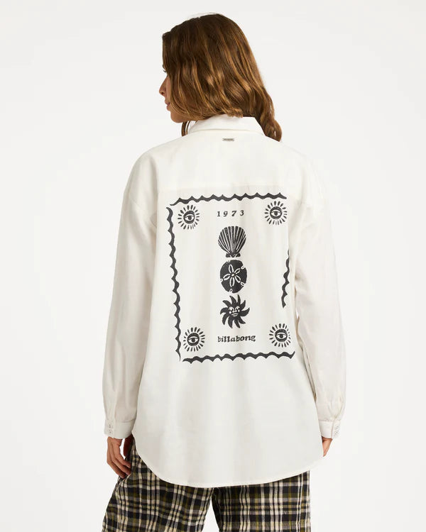 BILLABONG COASTAL CRUSH LONG SLEEVE SHIRT – SALT CRYSTAL