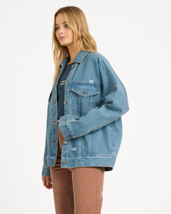 BILLABONG COOL TIMES TRUCKER JACKET SUN FADED INDIGO