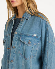 BILLABONG COOL TIMES TRUCKER JACKET SUN FADED INDIGO
